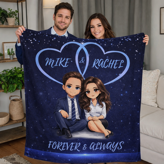 Personalized Valentines Blanket 50x60