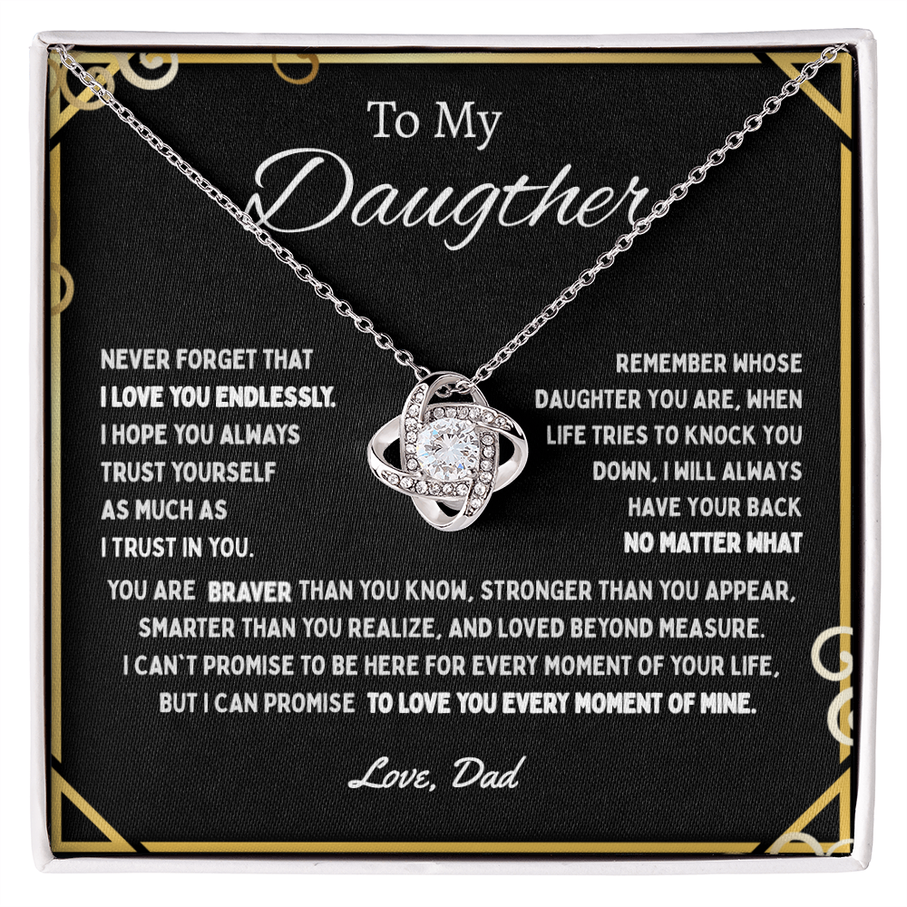 To My Daughter | Love Knot Necklace | Best Gift for Daughters