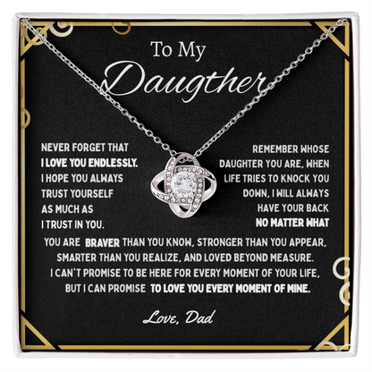 To My Daughter | Love Knot Necklace | Best Gift for Daughters