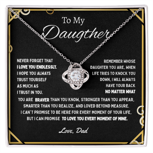 To My Daughter | Love Knot Necklace | Best Gift for Daughters