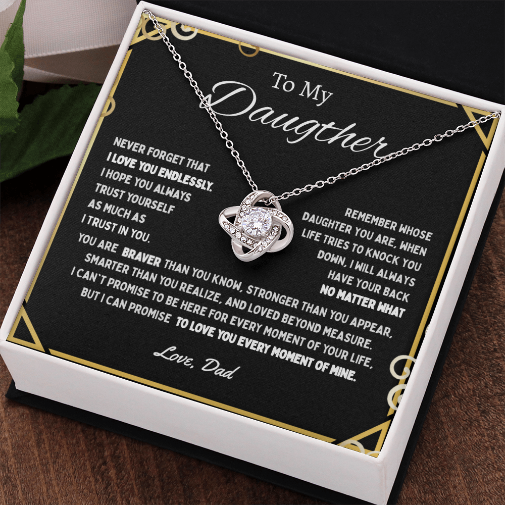 To My Daughter | Love Knot Necklace | Best Gift for Daughters