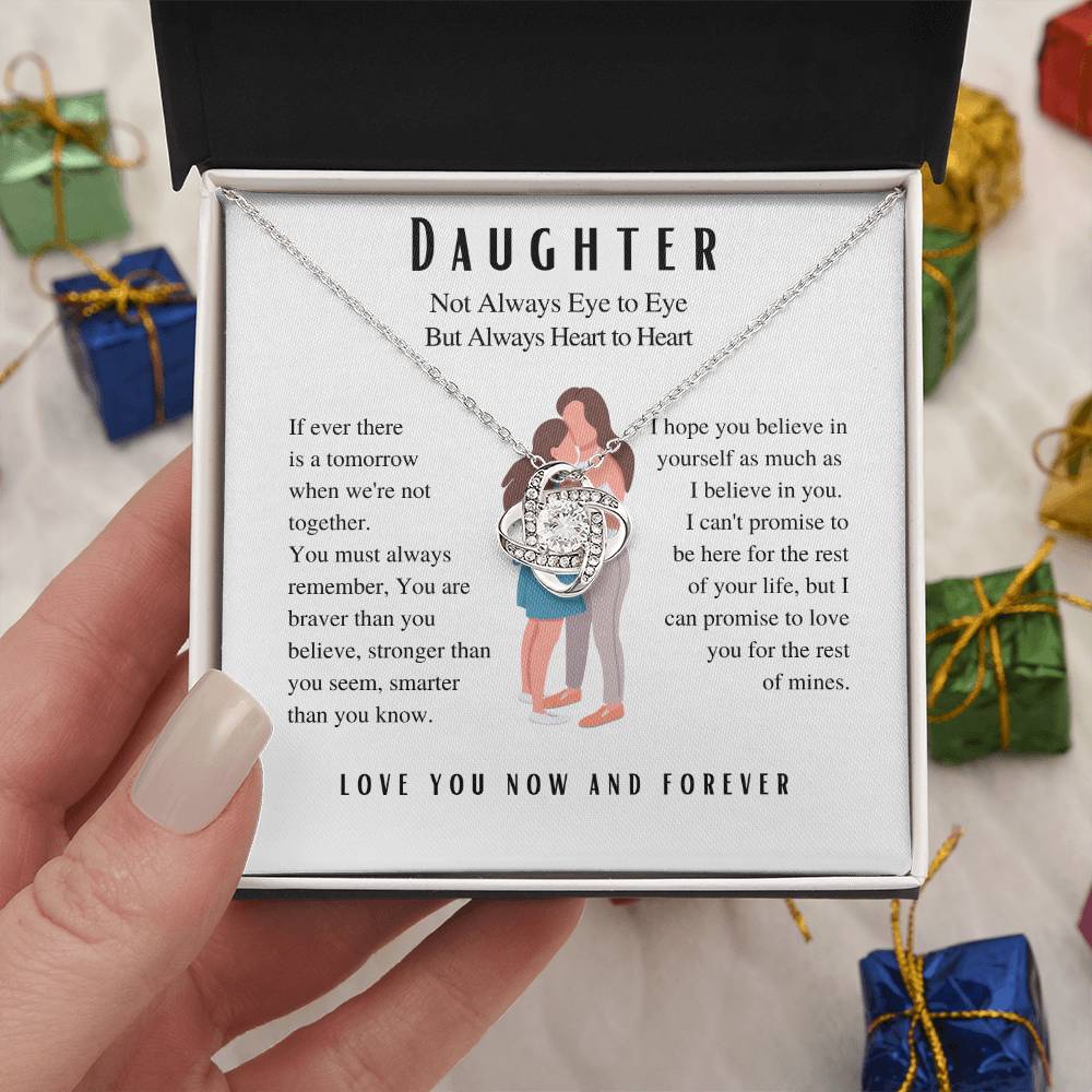 Daughter Necklace | Daughter Gift | Love Knot Necklace