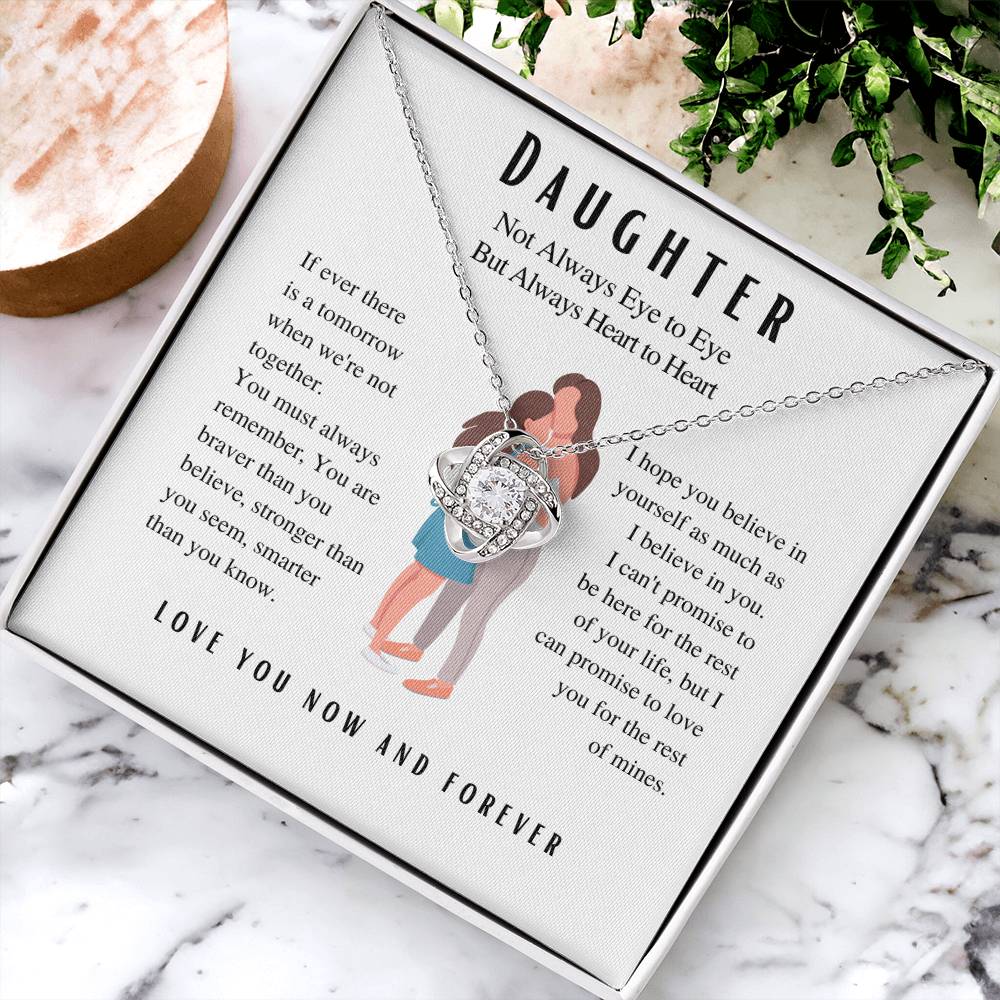 Daughter Necklace | Daughter Gift | Love Knot Necklace