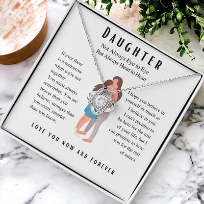 Daughter Necklace | Daughter Gift | Love Knot Necklace