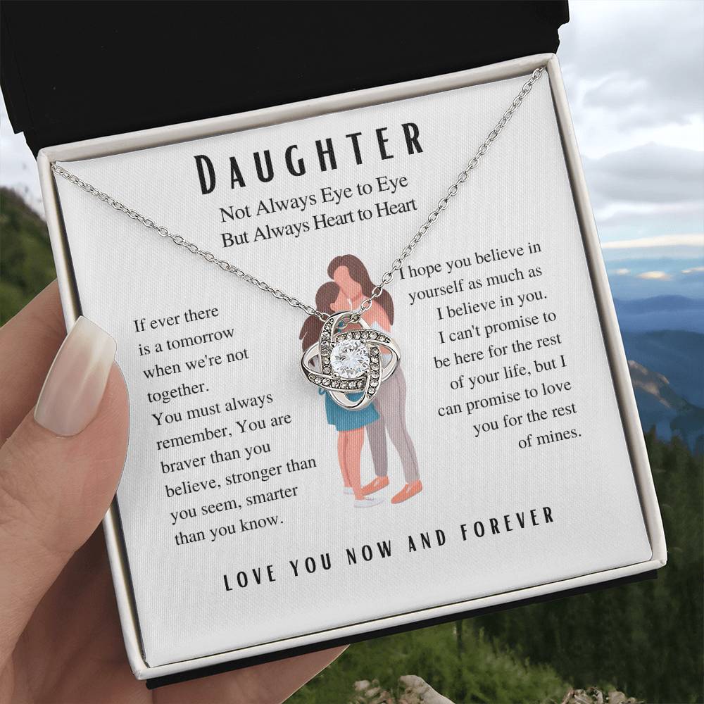 Daughter Necklace | Daughter Gift | Love Knot Necklace