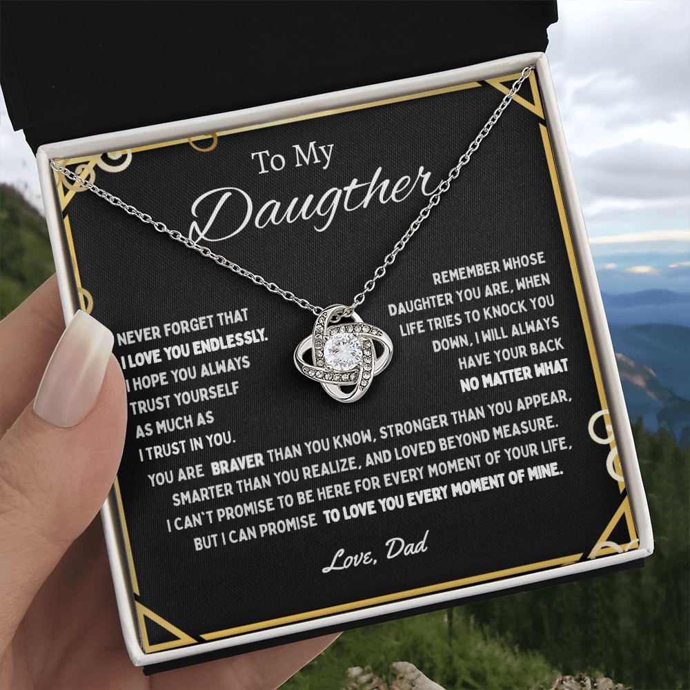 To My Daughter | Love Knot Necklace | Best Gift for Daughters