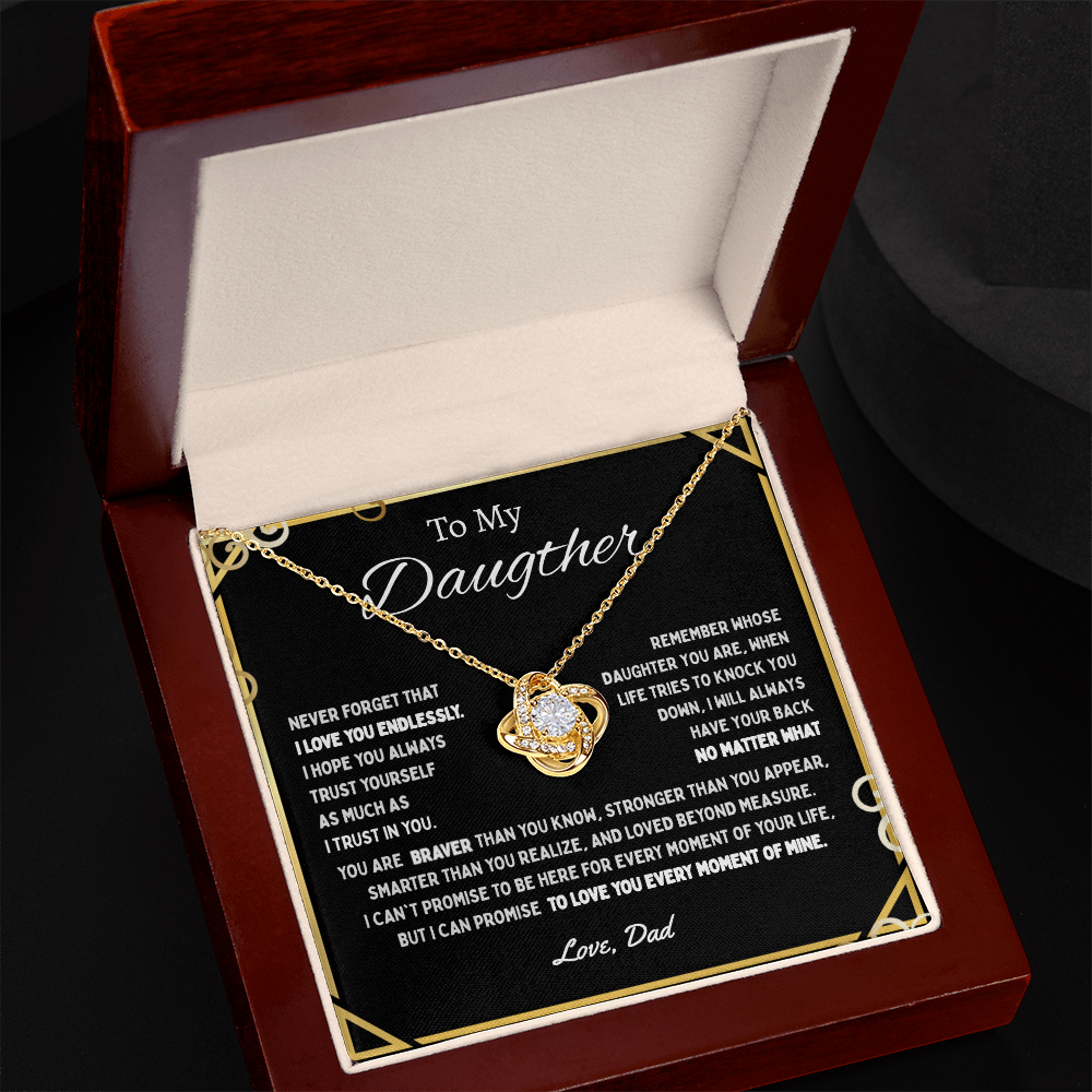 To My Daughter | Love Knot Necklace | Best Gift for Daughters