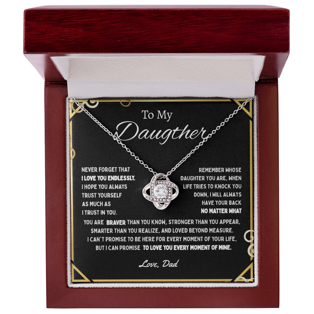 To My Daughter | Love Knot Necklace | Best Gift for Daughters
