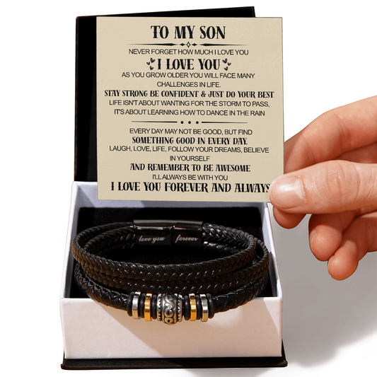 TO MY SON - LOVE YOU FOREVER BRACELET
