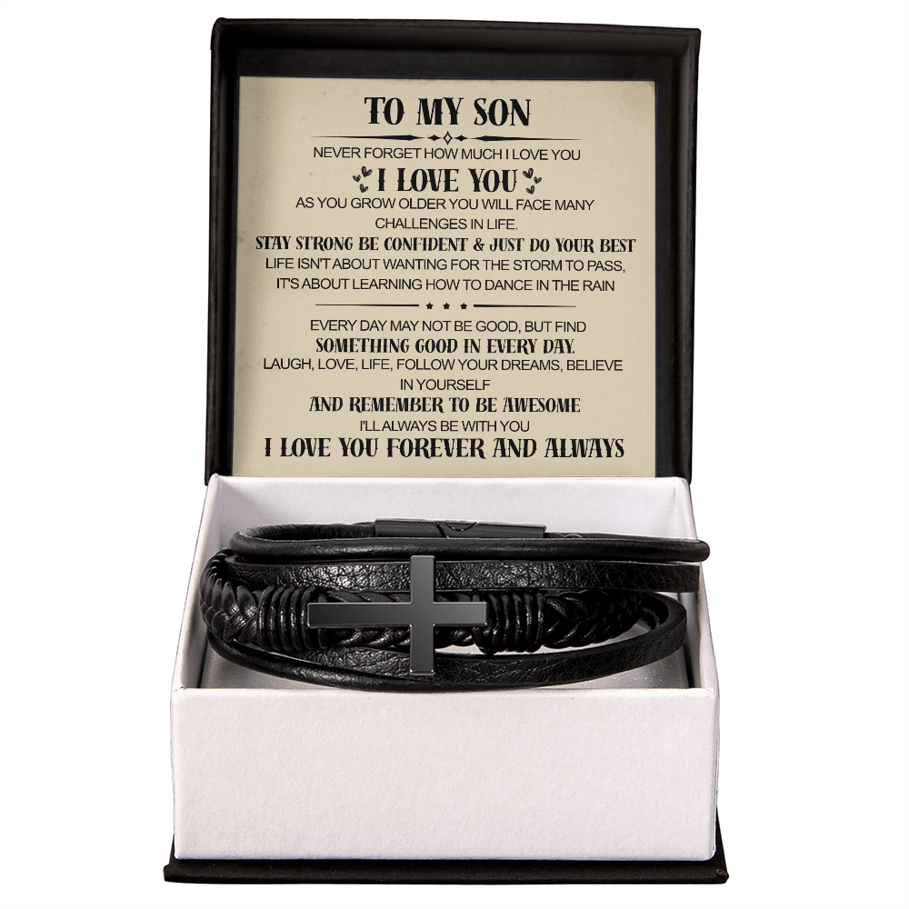 TO MY SON - CROSS BRACELET