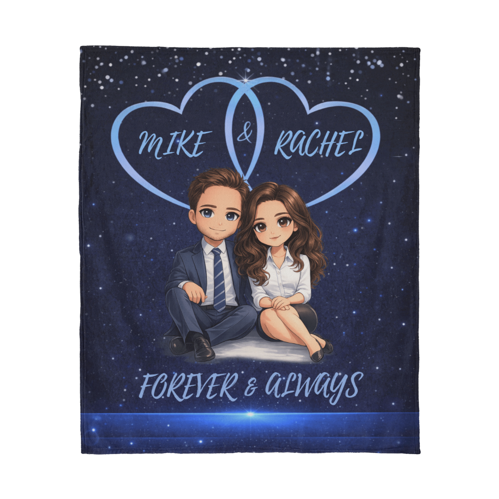 Personalized Valentines Blanket 50x60