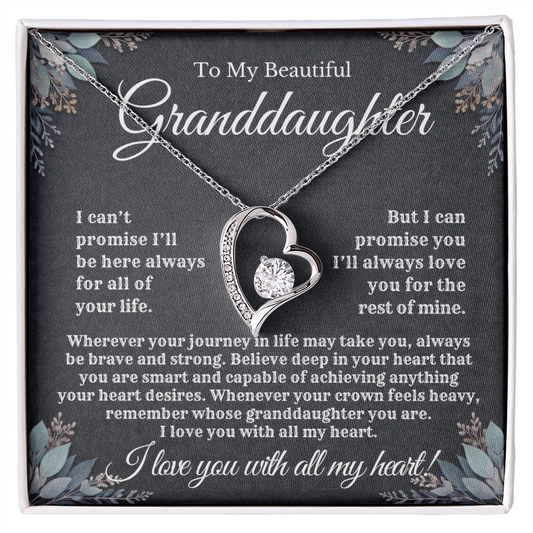 To My Beautiful Granddaughter | Forever Love Necklace