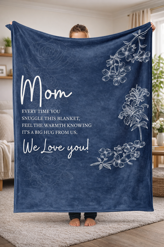 We Love You Mom Blanket