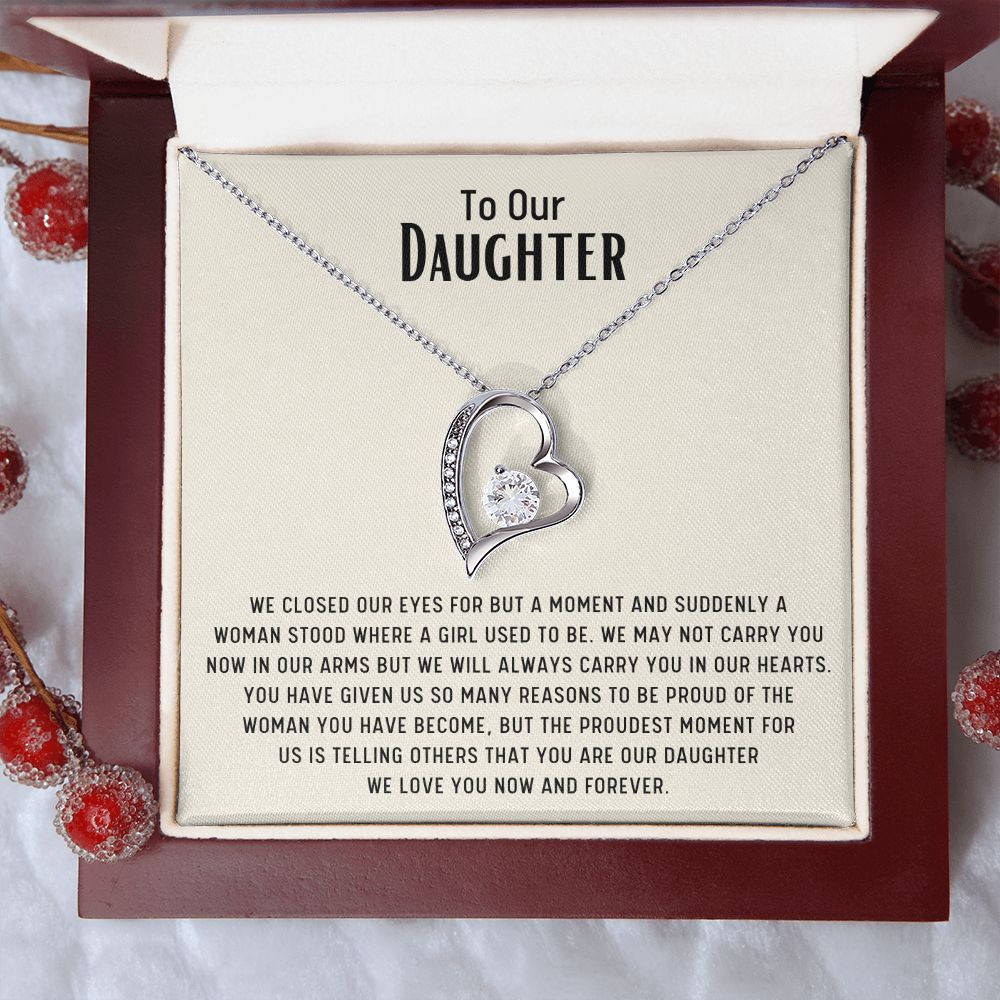 Daughter Necklace | Daughter Gift | Foverever Love Necklace | Necklace From Mom and Dad