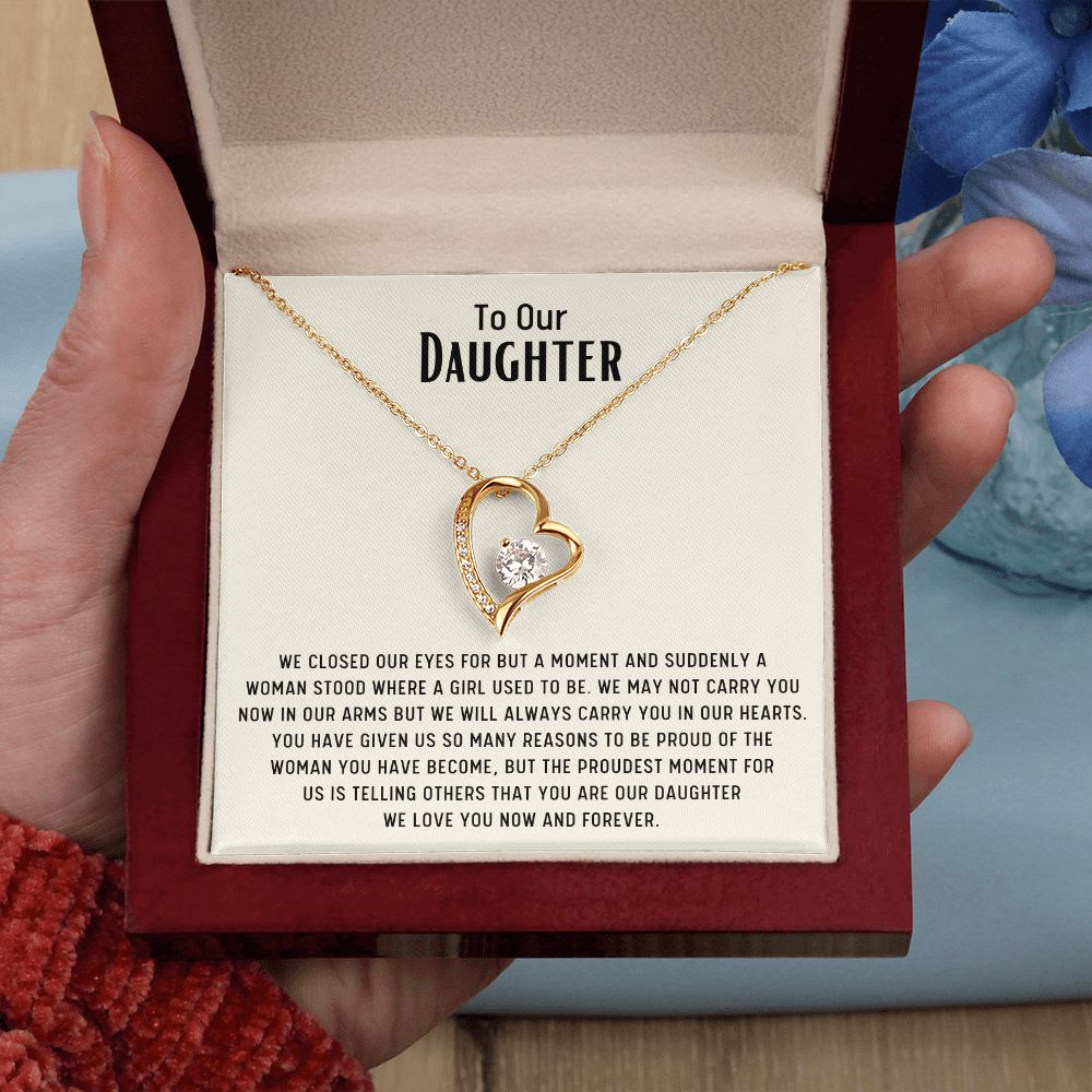 Daughter Necklace | Daughter Gift | Foverever Love Necklace | Necklace From Mom and Dad