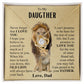 To My Daughter | Necklace from dad | Gift for Daughter | Lion Necklace Gift | Love Knot Necklace