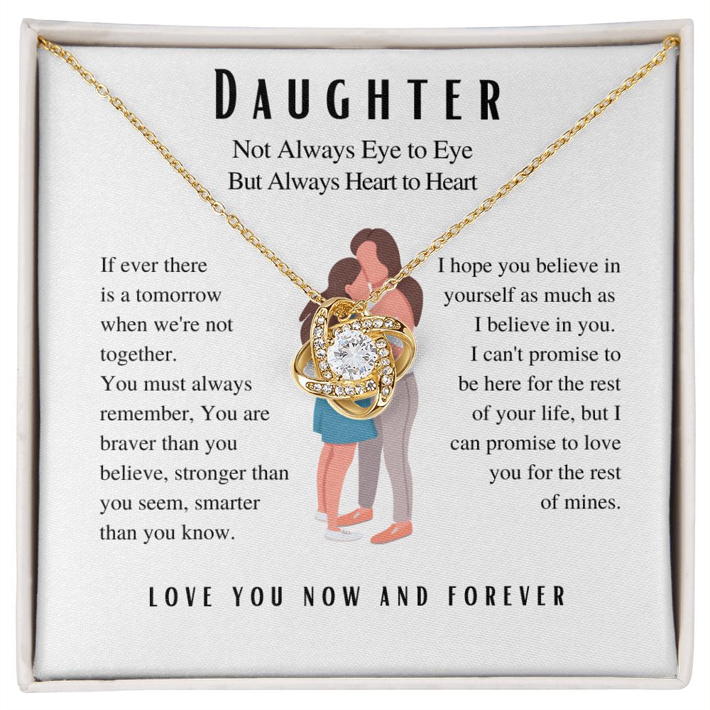 Daughter Necklace | Daughter Gift | Love Knot Necklace