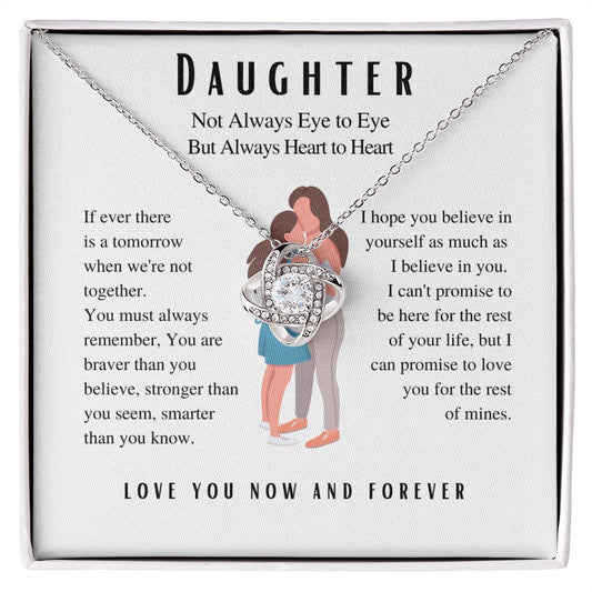 Daughter Necklace | Daughter Gift | Love Knot Necklace