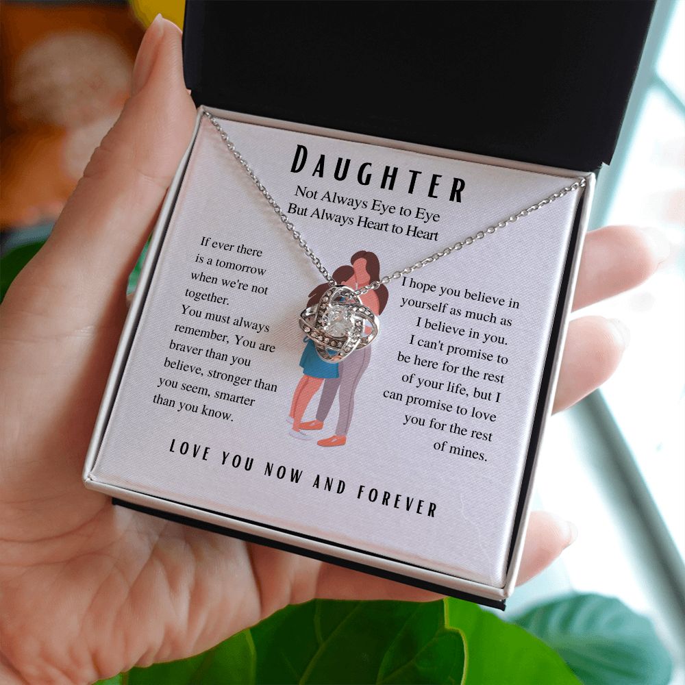 Daughter Necklace | Daughter Gift | Love Knot Necklace