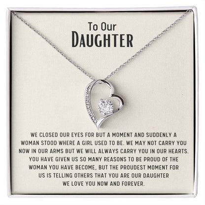 Daughter Necklace | Daughter Gift | Foverever Love Necklace | Necklace From Mom and Dad