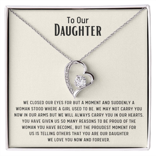 Daughter Necklace | Daughter Gift | Foverever Love Necklace | Necklace From Mom and Dad
