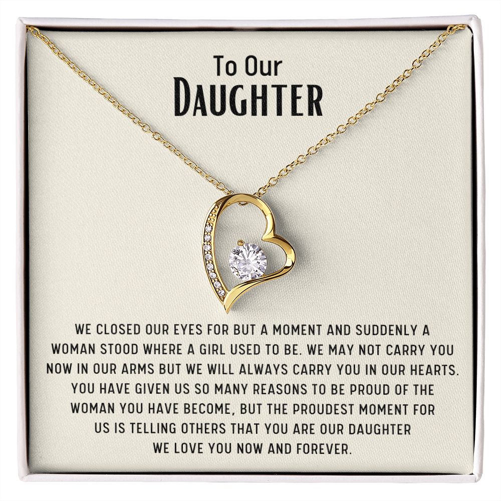 Daughter Necklace | Daughter Gift | Foverever Love Necklace | Necklace From Mom and Dad